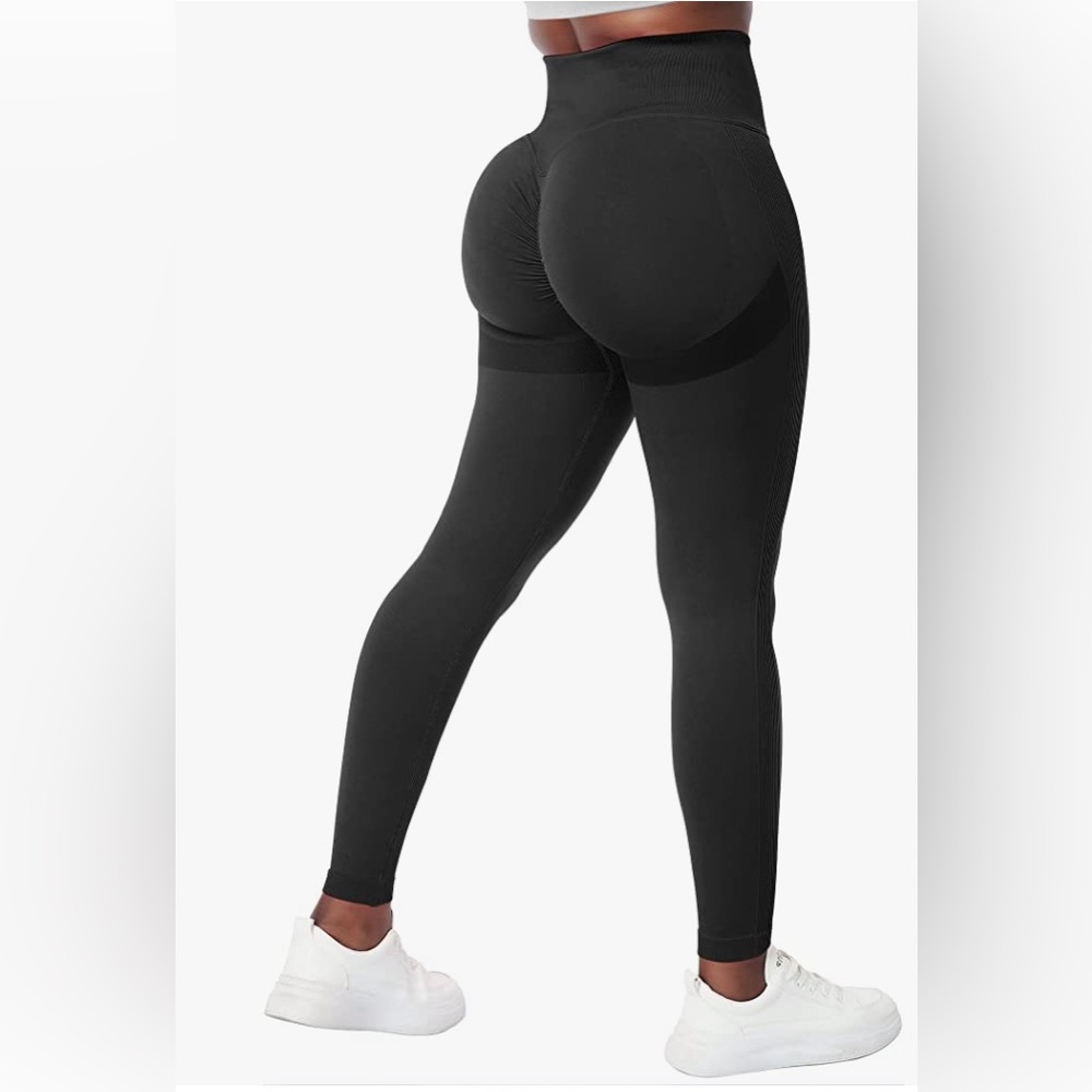 A AGROSTE Seamless Scrunch Butt- Lift Workout Leggings High Waisted Yoga Pants